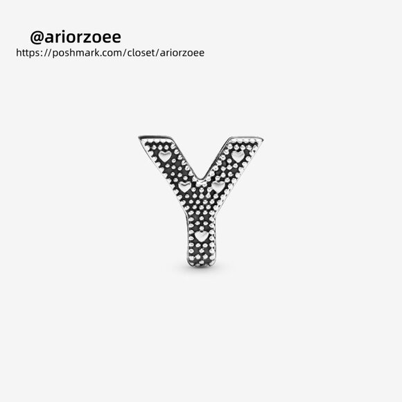 Pandora Letter Y Alphabet Charm - Picture 2 of 6